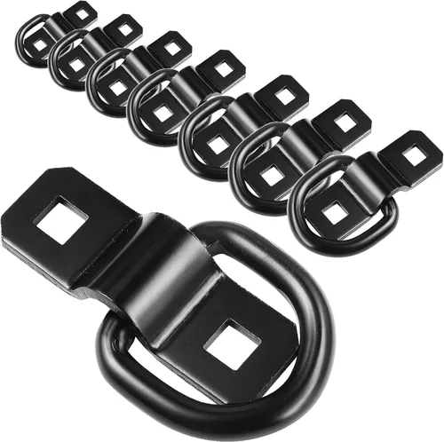Anclaje de amarre de anillo en D de 3/8 pulgadas, resistente, 6000 libras, anillo de amarre de acero para cargas en remolques, camiones, caravanas,