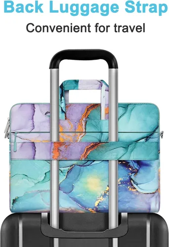 Vista 5 de MOSISO Bolsa de hombro para laptop compatible con MacBook Air de 13 pulgadas M3 M2 M1 2018-2024 / Pro de 13 pulgadas M2 M1 2016-2024, funda