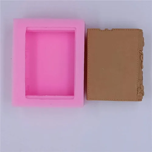 Vista 7 de Molde de jabón de silicona de dos libros, moldes de cera de vela hechos a mano, molde de silicona para pastel de mousse de chocolate, gelatina