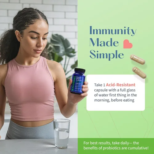 Vista 5 de LOVEBUG Probióticos diarios de apoyo inmunológico para mujeres, 40 mil millones de UFC, suplemento probiótico Lactobacillus bifidobacterium