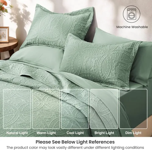 Vista 35 de Edredón de cama tamaño queen Love's cabin, color azul, para cama de verano, de microfibra ligera, estilo moderno, para todas las estaciones, 3