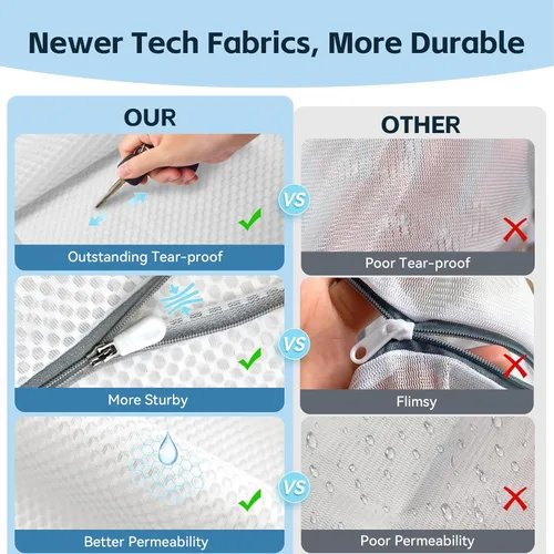 Vista 4 de Sacs à Linge, 6 Pièces Filet Linge Machine à Laver with Fermeture Eclair Pour Sous-Vêtements, Chemisier, Chaussettes, chaleco, Manteau, Couette