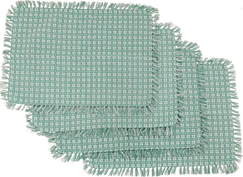 Vista 16 de Juego de 6 servilletas de tela con flecos de tejido natural/marfil, servilletas 100% algodón, tamaño 20 x 20 pulgadas, adecuado para comidas