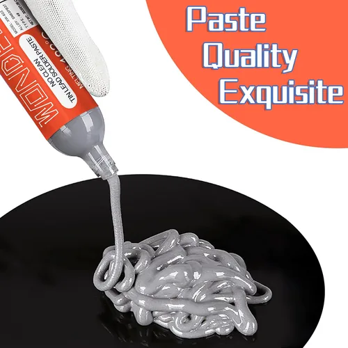 Vista 4 de Wonderway Sn63/Pb37 T4 Tin Lead Solder Pasta No Clean, 361.4 °F Punto de fusión (0.71 oz)