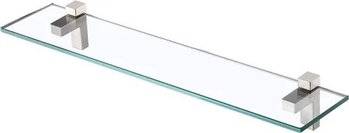 Vista 13 de KES BGS3201S35-2 - Estante de vidrio templado de 14 pulgadas de grosor para montaje en pared, rectangular, soporte de níquel cepillado, BGS3201S35-2