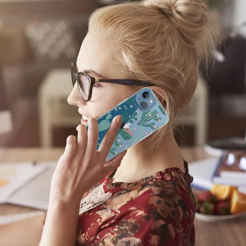 Vista 8 de RANZ Compatible con Funda para iPhone 13, Serie Anti-Arañazos y a los Golpes, Carcasa Protectora de PC+ TPU Transparente para iPhone 13