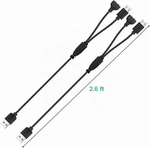 Vista 6 de Paquete de 2 cargadores para collar de entrenamiento de perros NVK, cable Negro
