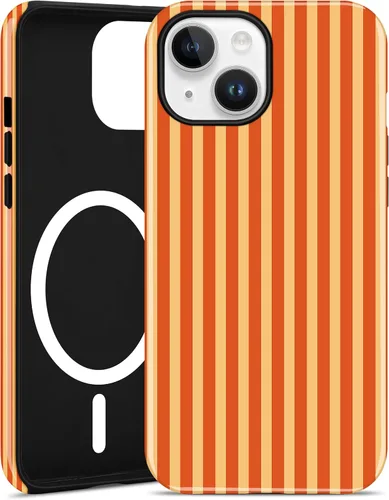 Vista 18 de Jusy Compatible con MagSafe Funda de Teléfono a Rayas para iPhone 7/8/SE, Bonita Funda de Teléfono Protectora Magnética Estética de TPU Suave y PC
