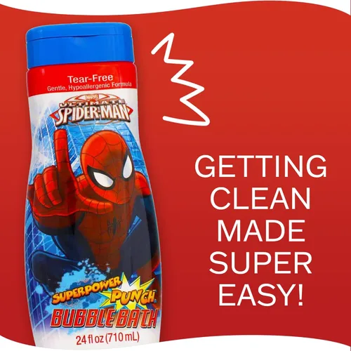 Vista 6 de Amazing Spider-Man Bath Time - Jabón de baño de burbujas para niños, 24 onzas líquidas, aroma a sandía