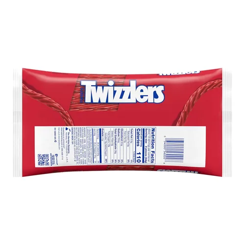 Vista 2 de Twizzlers Twists, caramelo de regaliz con sabor a fresa estilo masticable, bolsa de 16 oz