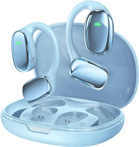 Vista 7 de TUINYO Auriculares verdaderos inalámbricos con ganchos para las orejas, resistentes al agua IPX5, conexión Bluetooth estable de un paso con larga