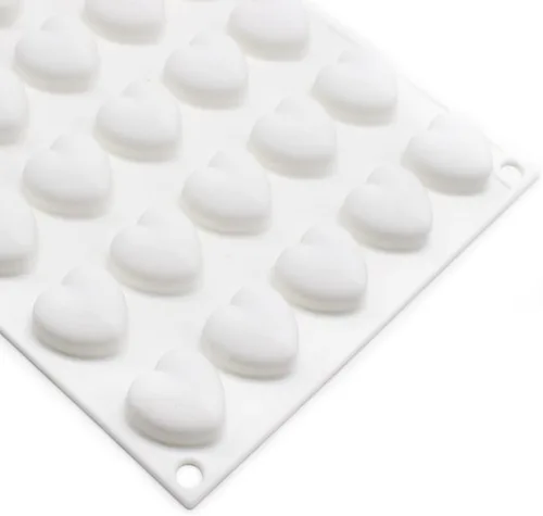 Vista 5 de Mini molde de silicona en forma de corazón de 35 agujeros para dulces, chocolate, pastel, hornear, bandeja de hielo, accesorios de cocina seguros