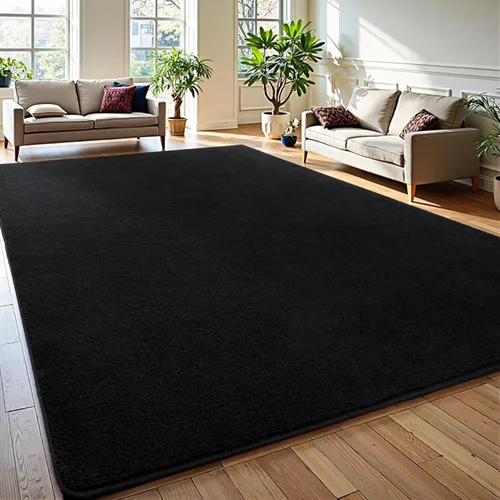 Vista 42 de Keeko Alfombras de área de 4 x 6 pies para sala de estar, alfombra suave y moderna de espuma viscoelástica para dormitorio, alfombra