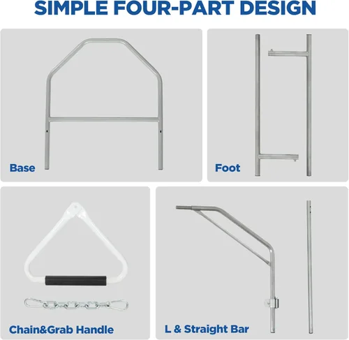 Vista 7 de Barra de trapecio para movilidad en la cama, barra de trapecio independiente, ayuda a pacientes y ancianos en la cama, fuerte y funciona bien