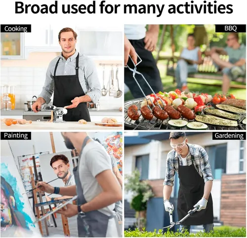 Vista 9 de Mixed color pattern Chef Apron for Men and Women - Waterproof Kitchen Chef Apron with Pockets, Perfect for Cooking, Salon & More