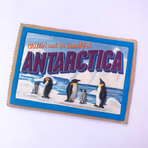 Vista 6 de Katy Sue Molde de silicona de la familia de pingüinos para decoración de pasteles y manualidades