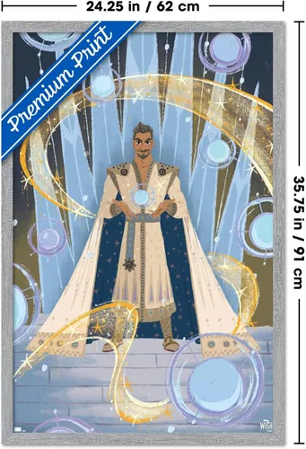 Vista 36 de Trends International Disney Wish - Póster de collage 4 (King Magnifico), póster de pared, 14.72 x 22.37 pulgadas, versión enmarcada de madera