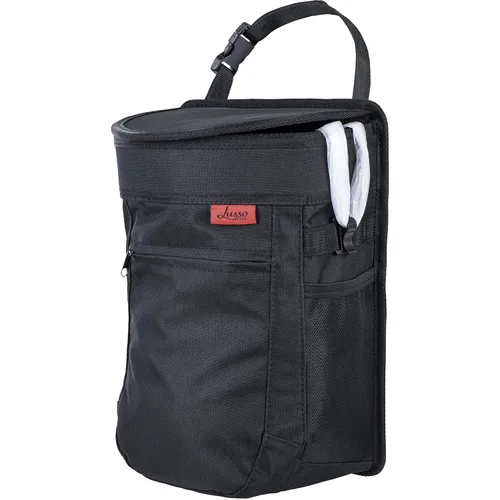 Lusso Gear - Basurero para automóvil a prueba de derrames, cubo de basura colgante de 2.5 galones, para hombres y mujeres, interior extraíble,