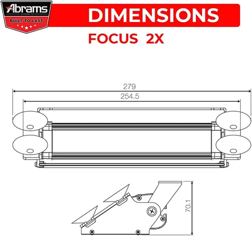 Vista 7 de Abrams SAE Class-1 Focus Series Dash LED luces, Rojo/Azul