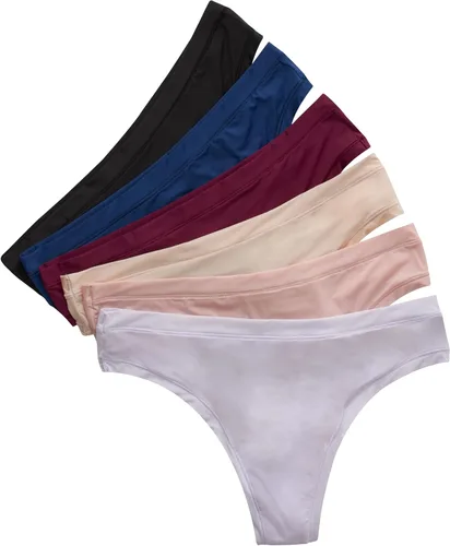 Hanes Women's ComfortFlex Fit Stretch Panties, Cooling Microfiber Underwear, 6-Pack (Colors May Vary)
