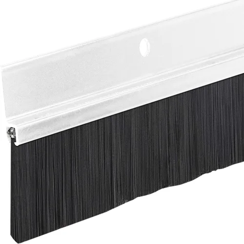 Vista 6 de Cepillo de barrido para puerta con cepillo negro de 1 1/2 pulgadas (3 pies, marrón)