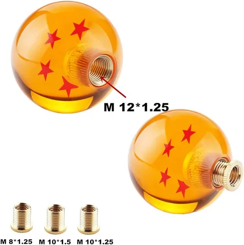 Vista 3 de DEWHEL Perilla de cambio manual de dragón de 4 estrellas de acrílico duradero M12x1.25 M10x1.5 M10x1.25 M8X1.25