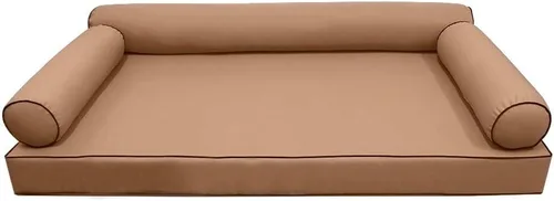 Vista 2 de * Solo funda*-Estilo 6 fundas de almohada para colchón de sofá cama para exteriores, ribete de tubería de contraste, tamaño individual XL - AD104