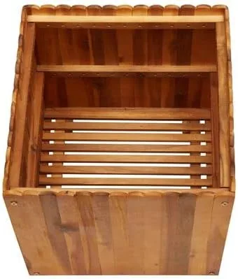 Vista 3 de Cama de jardín elevada, kit de caja de jardín elevada para jardinería de hierbas vegetales, patio trasero, cama elevada de jardín de 19.6 x 19.6 x