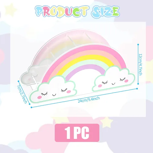 Vista 2 de COMNICO Soporte para lápices para escritorio, soporte acrílico para lápices, arco iris, mesa de escritorio, organizador de escritorio, caja