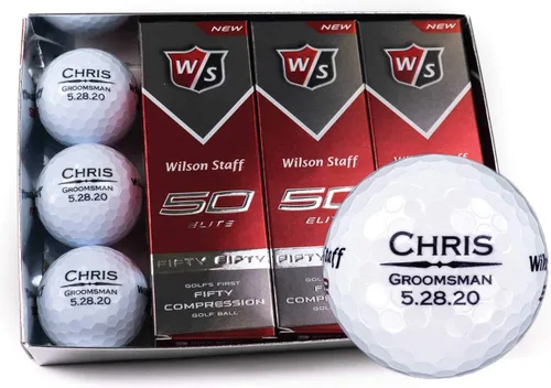 Vista 16 de Pelotas de golf personalizadas, 1 docena, Wilson, diseños personalizados para padrinos de boda, padrino, ushers, oficiales