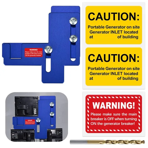 LATING Generador de enclavamiento para Siemens o Murray 150 o 200 A mp Paneles con 7/8 a 1 1/4 pulgadas espaciado, azul
