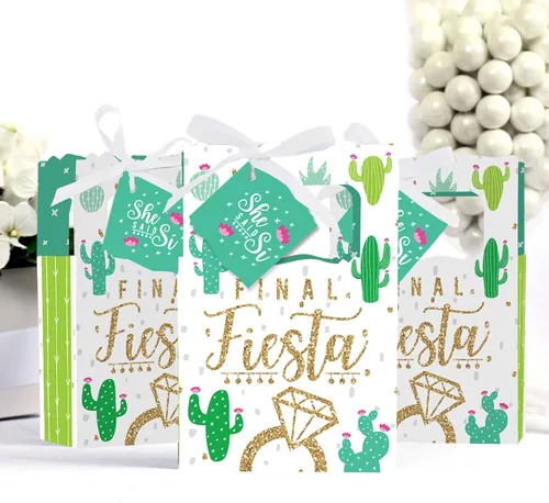 Vista 3 de Big Dot of Happiness Final Fiesta - Last Fiesta - Cajas de despedida de soltera - Juego de 12