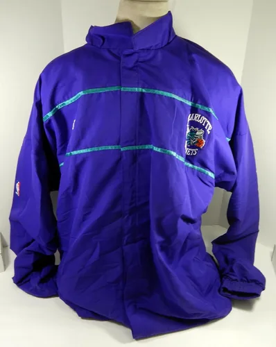Finales de los años 1990 Principios de los 2000 Charlotte Hornets Juego emitido Chaqueta de calentamiento 56 73 - Juego NBA Usado
