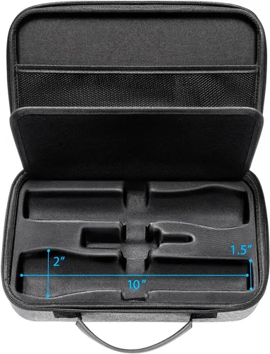 Vista 7 de Bietrun Funda de almacenamiento portátil para micrófono inalámbrico, para Bietrun WXM02 WXM04 WXM19 WXM21, bolsa de micrófono doble con carcasa dura