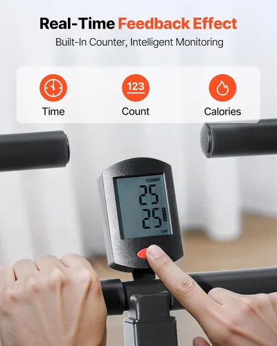 Vista 6 de VEVOR Squat Machine, Deep Squat Rowing Machine for Home, Easy Setup & Foldable Exercise Equipment, Glute Trainer Machine with 2/3 High-Strength