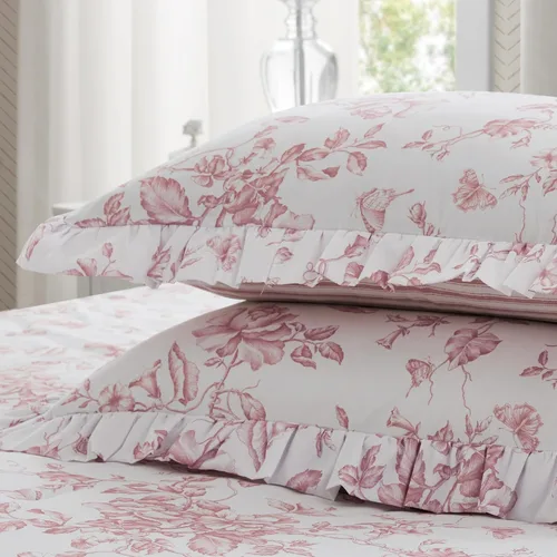 Vista 9 de Madison Park Essentials - Juego de edredón floral rosa con sábanas