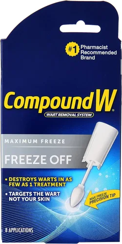 Compound W Kit de eliminación de verrugas, 8 unidades (el embalaje puede variar)