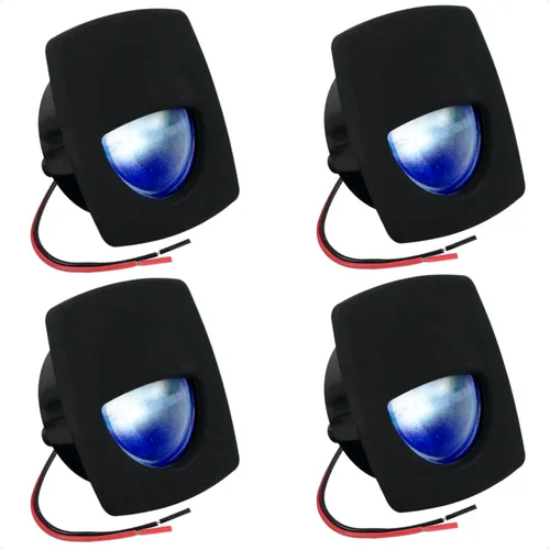 Vista 14 de Five Oceans - Luz LED de pasadizo para embarcación, luces LED azules de cortesía marinas, cuadradas para interior de barco, cubierta, cabina
