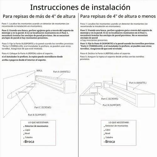 Vista 12 de Repisa de chimenea, rústico, estante, repisa flotante, madera real, viga, URBANDI (marrón, 36 pies de largo x 6 pulgadas de alto x 8 pulgadas)