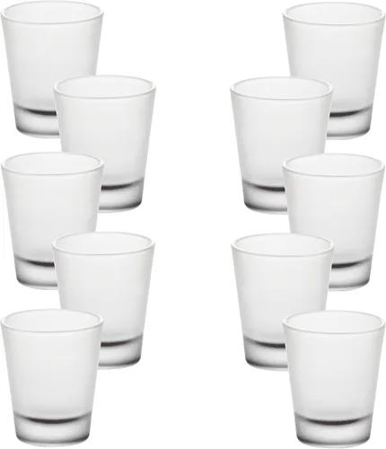 Vista 19 de Vasos de chupito de vidrio esmerilado personalizados de 1.75 onzas, juego de 10, paquete personalizado a granel, ideal para bodas, cumpleaños