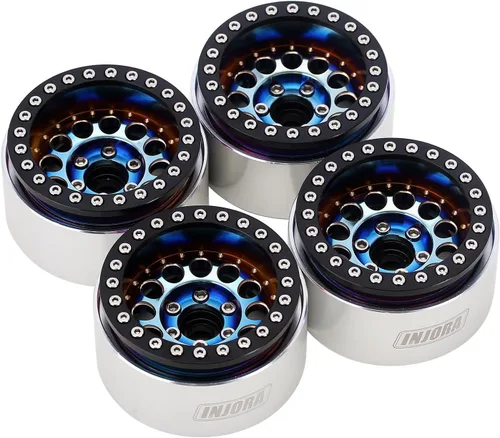 Vista 5 de INJORA Llanta Beadlock de 1.9" - Llanta Super Pesada de Latón y Aluminio de 150g de Borde Profundo para 1/10 RC Crawler SCX10 TRX4 VS4-10 Gen8 Arcoír