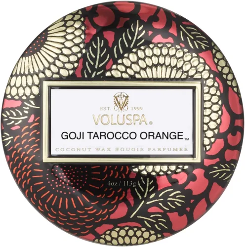 Vista 12 de Voluspa Sparkling Cuvee, Mini Tin Candle, 4 oz, 25 Hour Burn Time, Coconut Wax for Clean Burning, Handcrafted in the USA