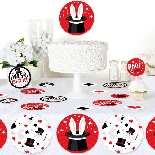 Vista 4 de Big Dot of Happiness Ta-Da, Magic Show - Magical Birthday Party Giant Circle Confetti - Party Decorations - Large Confetti 27 Count (Pack of 2)