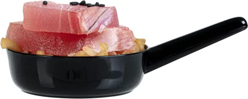 Vista 8 de Restaurantware Tazas de postre desechables de 1 onza, 100 mini platos de salsa, diseño de sartén para servir condimentos, aperitivos o muestras