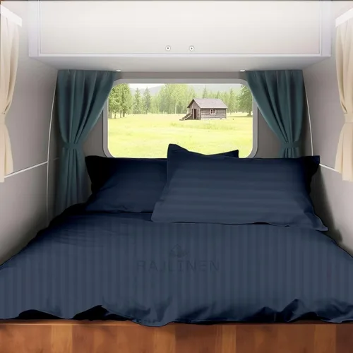 Vista 115 de Juego de sábanas para autocaravana tamaño individual (39 x 75) – 100% algodón egipcio, suave y refrescante, sábana bajera de 16 pulgadas