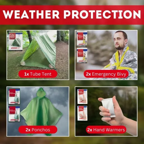 Vista 4 de Urban Survival Bug-Out Bag y suministros de supervivencia en desastres para hasta 6 personas