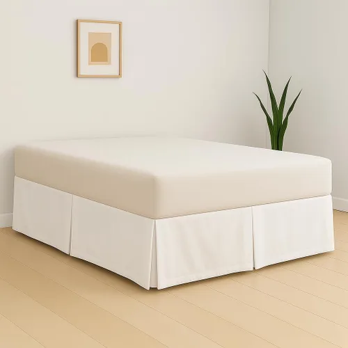 Vista 107 de eBeddy Linens 1 falda de cama de algodón egipcio de 800 hilos, tamaño individual de 39 x 75 a 14 pulgadas, caída y caída, fácil de lavar, resistente