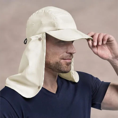 Vista 10 de SUN CUBE Sombrero de sol de pesca con solapa para el cuello para hombres, cubierta de protección UV, gorra de cubo al aire libre con cubierta facial