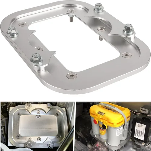 Paleta de Batería de Aluminio Billet - Soporte de Sujeción de Batería de Maletero Perfectamente Compatible con Bandeja de Baterías Optima de