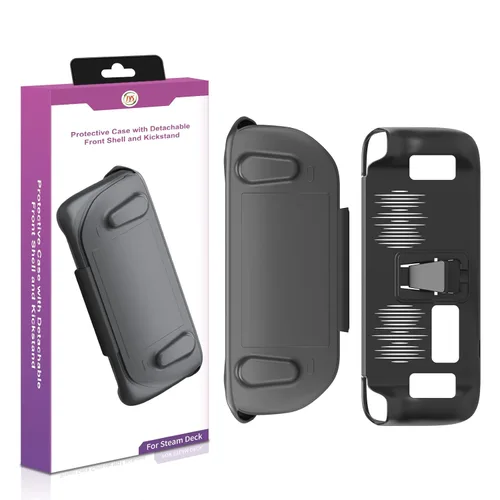 Vista 7 de Honghao Case Accessories for Steam Deck with Full Cover Shell and Kickstand - 2023 Rugged Armor TPU Rubber Protector Skin Steam Case Compatible with